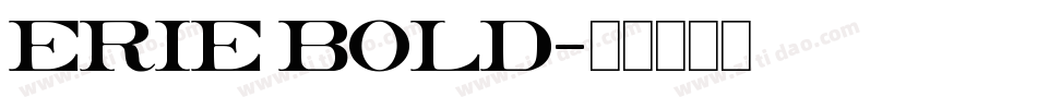 Erie Bold字体转换